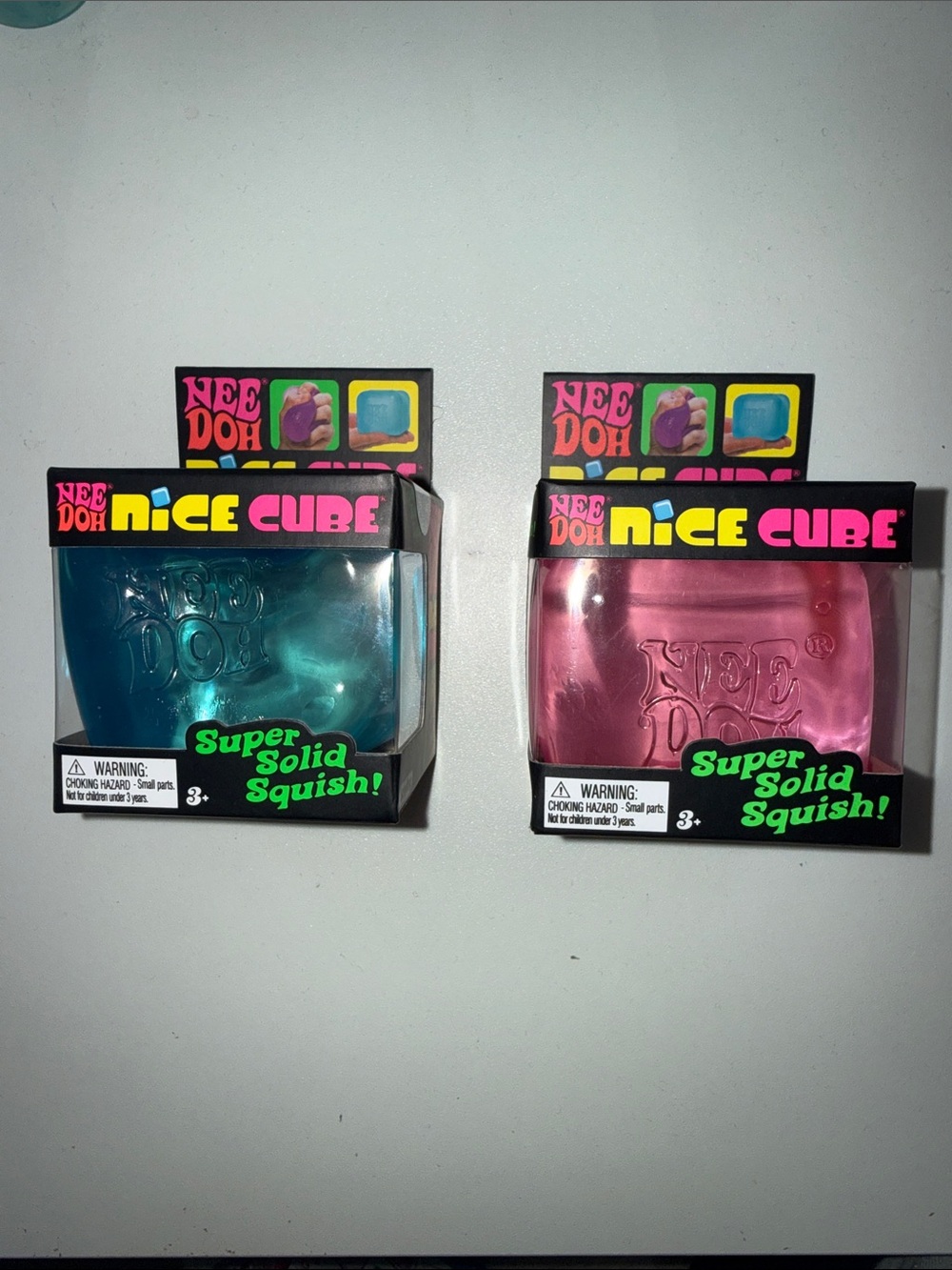 Nice Cube Squishy Toy - Blue and Pink